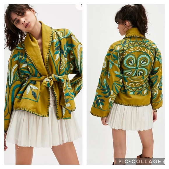 Free People Nori embroidered jacket NWT - Picture 1 of 8